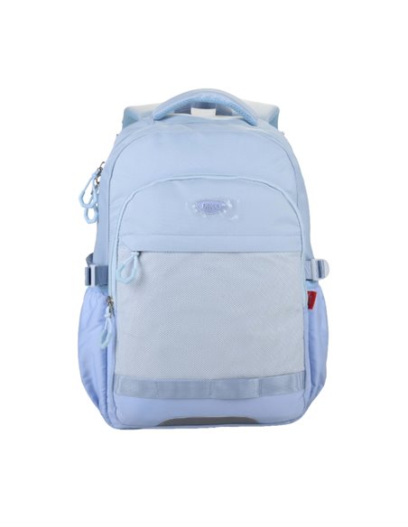 Ghiozdan scoala Daco GH5009, 3 compartimente, 46 x 33 x 18 cm, Albastru deschis