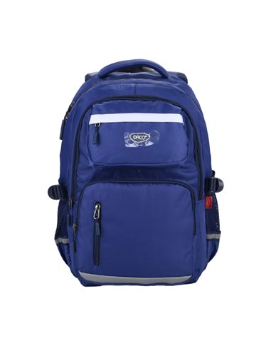Ghiozdan scoala Daco GH5009, 5 compartimente, 46 x 33 x 18 cm, Albastru inchis