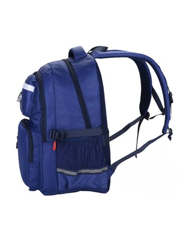 Ghiozdan scoala Daco GH5009, 5 compartimente, 46 x 33 x 18 cm, Albastru inchis