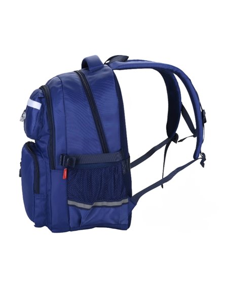 Ghiozdan scoala Daco GH5009, 5 compartimente, 46 x 33 x 18 cm, Albastru inchis