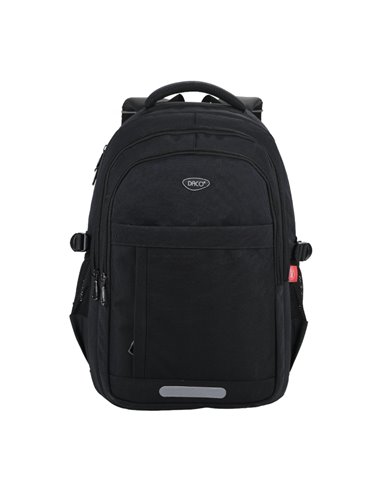 Ghiozdan scoala Daco GH5007, 5 compartimente, 46 x 33 x 18 cm, Negru