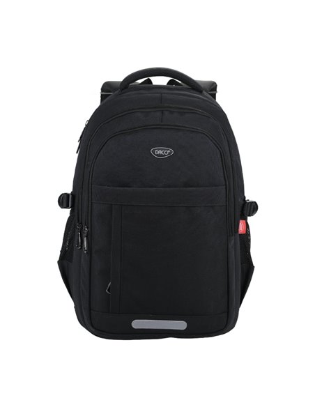 Ghiozdan scoala Daco GH5007, 5 compartimente, 46 x 33 x 18 cm, Negru