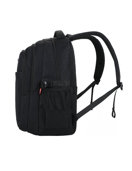 Ghiozdan scoala Daco GH5007, 5 compartimente, 46 x 33 x 18 cm, Negru
