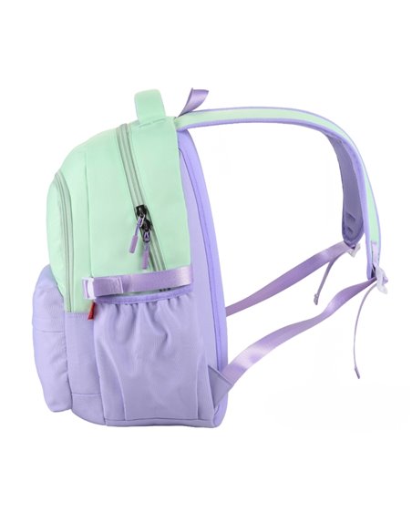 Ghiozdan scoala Daco GH5005T, 3 compartimente, 45 x 33 x 18 cm, Mov/verde