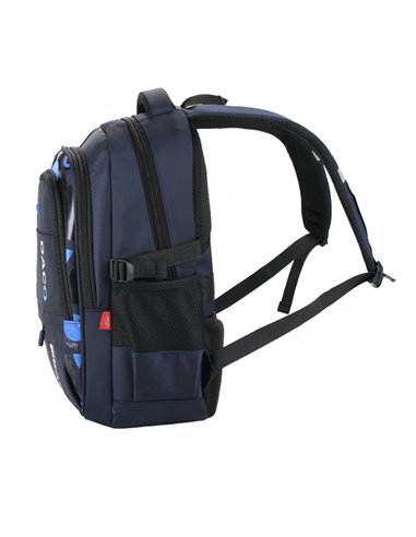 Ghiozdan scoala Daco GH5004A, 4 compartimente, 45 x 33 x 18 cm, Albastru inchis