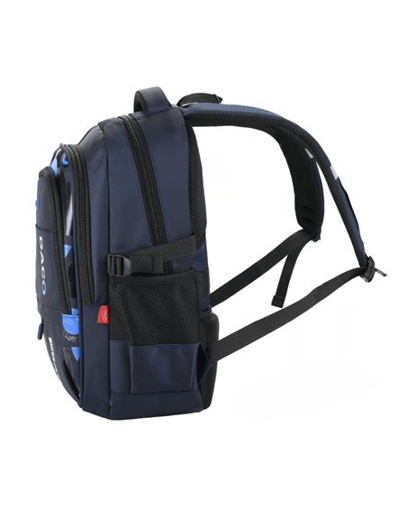 Ghiozdan scoala Daco GH5004A, 4 compartimente, 45 x 33 x 18 cm, Albastru inchis