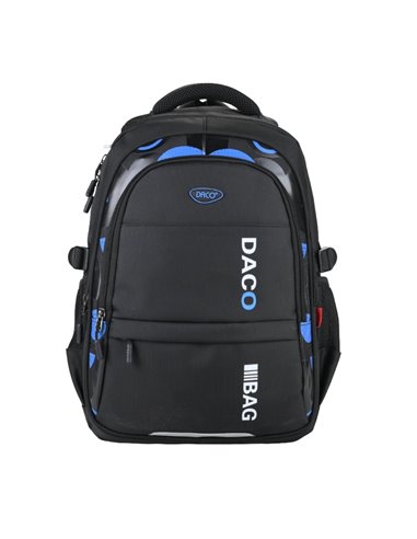Ghiozdan scoala Daco GH5004N, 4 compartimente, 45 x 33 x 18 cm, Negru