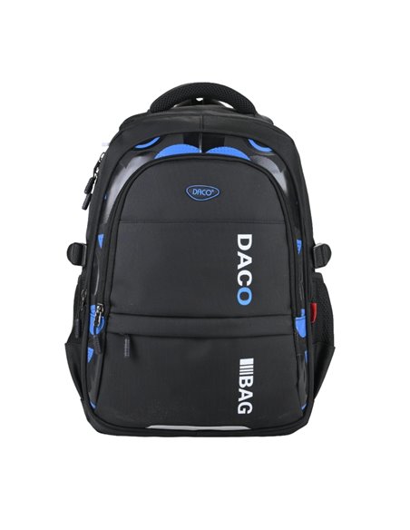 Ghiozdan scoala Daco GH5004N, 4 compartimente, 45 x 33 x 18 cm, Negru