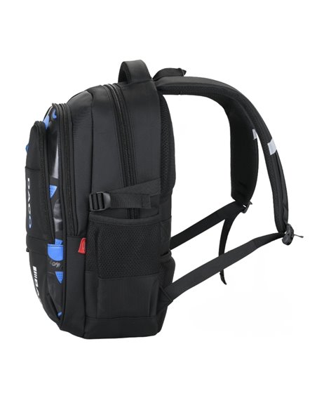 Ghiozdan scoala Daco GH5004N, 4 compartimente, 45 x 33 x 18 cm, Negru
