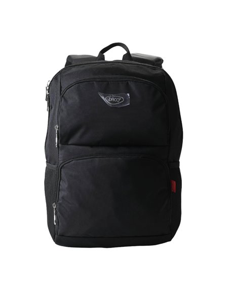 Ghiozdan scoala Daco GH5001, 3 compartimente, 45 x 33 x 18 cm, Negru