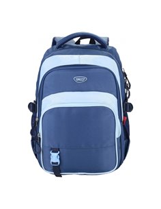 Ghiozdan scoala Daco GH5008A, 3 compartimente, 41 x 32 x 16 cm, Albastru