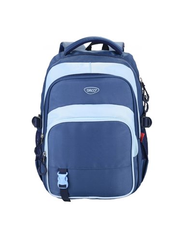 Ghiozdan scoala Daco GH5008A, 3 compartimente, 41 x 32 x 16 cm, Albastru