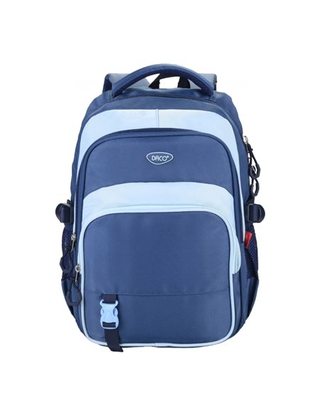 Ghiozdan scoala Daco GH5008A, 3 compartimente, 41 x 32 x 16 cm, Albastru