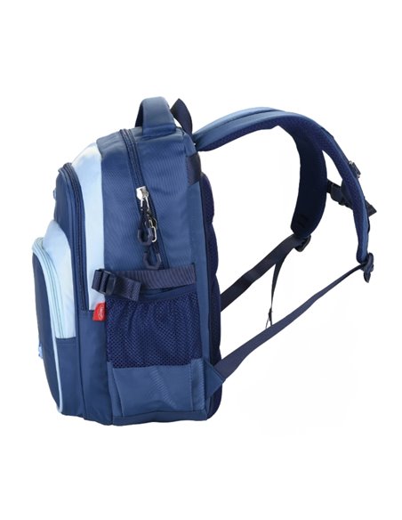 Ghiozdan scoala Daco GH5008A, 3 compartimente, 41 x 32 x 16 cm, Albastru