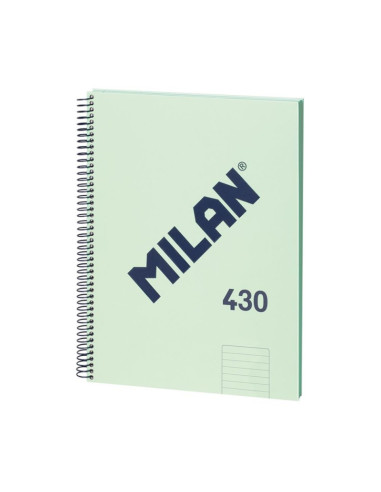 57142E80GR,Caiet A4 cu spira Milan 57142E80GR, 80 file, 95g/mp, dictando, Verde
