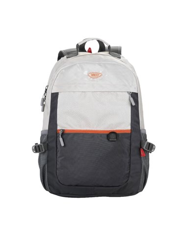 Ghiozdan scoala Daco GH5002, 3 compartimente, 45 x 33 x 18 cm, Bej/Gri