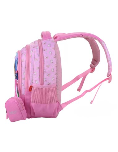 Ghiozdan scoala Daco GH3022, 4 compartimente, 38 x 30 x 17 cm, Unicorn si printesa