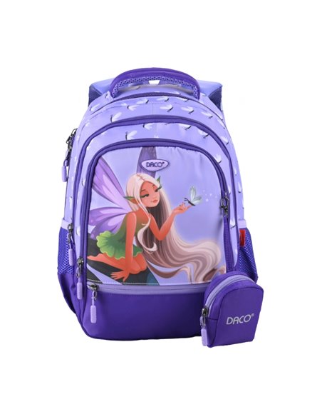 Ghiozdan scoala Daco GH3023, 4 compartimente, 38 x 30 x 17 cm, Zana noptii