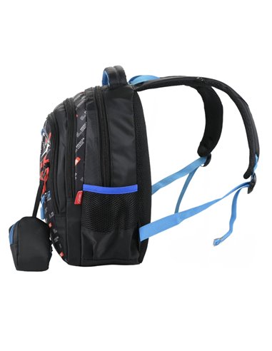 Ghiozdan scoala Daco GH3520, 4 compartimente, 38 x 30 x 17 cm, Basketball