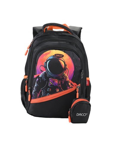 Ghiozdan scoala Daco GH3519, 4 compartimente, 38 x 30 x 17 cm, Astronaut