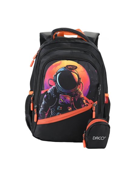 Ghiozdan scoala Daco GH3519, 4 compartimente, 38 x 30 x 17 cm, Astronaut