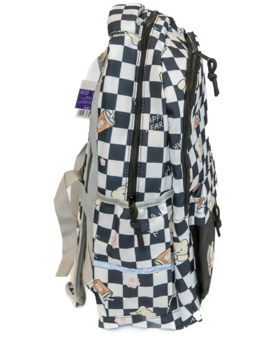 PL017,Ghiozdan Strigo PL017, 46 x 32 x 24 cm, Alb si Negru