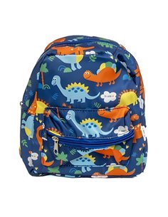 PL012,Ghiozdan gradinita Strigo PL012, 23 x 20 cm, Motiv dino, Albastru