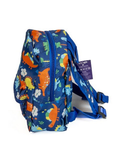 PL012,Ghiozdan gradinita Strigo PL012, 23 x 20 cm, Motiv dino, Albastru 2