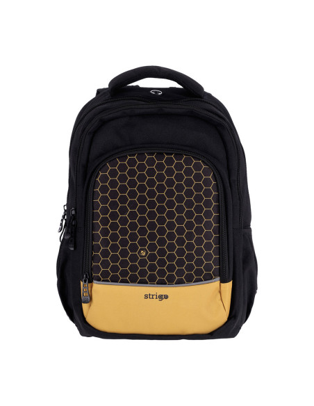 PL008,Ghiozdan Strigo Misty + Black Honeycomb PL008, 24 L, 39 x 27 x 18 cm