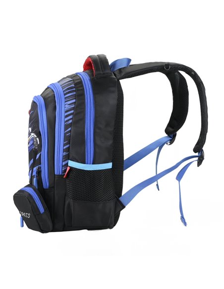 Ghiozdan scoala Daco GH3518, 4 compartimente, 38 x 30 x 17 cm, Car