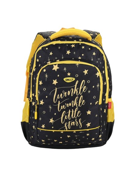 Ghiozdan scoala Daco GH4016G, 3 compartimente, 41 x 31 x 16 cm, Stars
