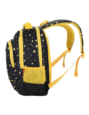 Ghiozdan scoala Daco GH4016G, 3 compartimente, 41 x 31 x 16 cm, Stars