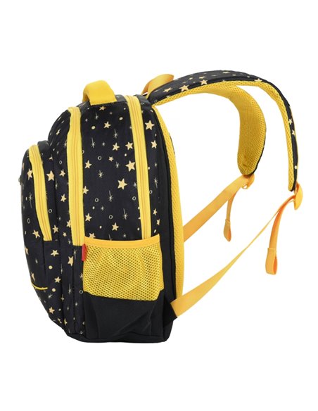 Ghiozdan scoala Daco GH4016G, 3 compartimente, 41 x 31 x 16 cm, Stars