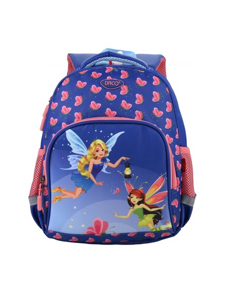 Ghiozdan gradinita Daco GH259, 2 compartimente, 33 x 25 x 13 cm, Zane fermecate