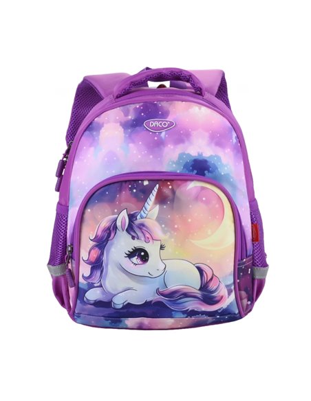 Ghiozdan gradinita Daco GH261, 2 compartimente, 33 x 25 x 13 cm, Unicorn