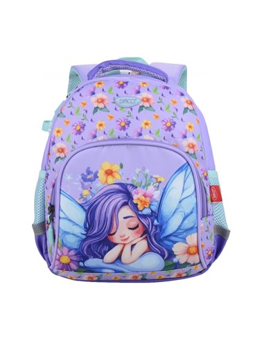 Ghiozdan gradinita Daco GH260, 2 compartimente, 33 x 25 x 13 cm, Zana florilor