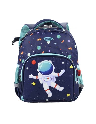 Ghiozdan gradinita Daco GH264, 2 compartimente, 33 x 25 x 13 cm, Astronaut