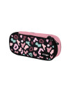 SSC258,Penar etui neechipat cu un compartiment, Strigo SSC258, cu separator si buzunar interior, motiv Leopard Print