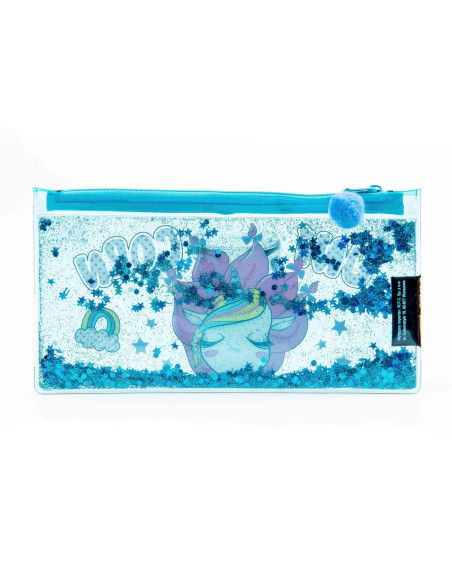 SSC082,Penar etui Strigo SSC082, Albastru, motiv Unicorn Cu Stelute Plutitoare