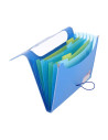 SF102,Mapa Strigo Plastic Extensibil A4, 6 Compartimente, albastru SF102