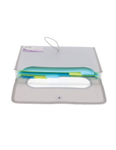 SF103,Mapa Strigo Plastic Extensibil A4,12 Compartimente, gri SF103