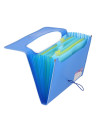 SF104,Mapa Strigo Plastic Extensibil A4, 12 Compartimente, albastru SF104