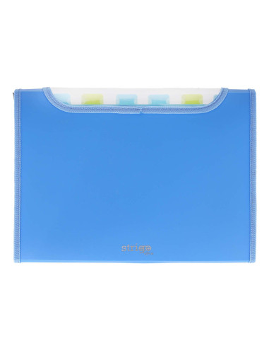 SF104,Mapa Strigo Plastic Extensibil A4, 12 Compartimente, albastru SF104