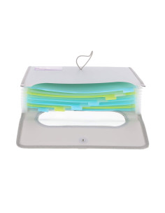 SF101,Mapa Strigo Plastic Extensibil A4, 6 Compartimente, gri SF101