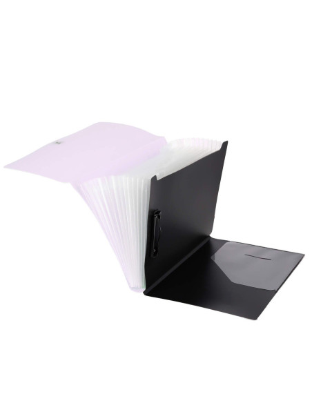 SF050,Mapa Strigo PP, A4, 13 compartimente, inchidere cu elastic, clips metalic, mov SF050
