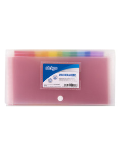 SF029,Mapa plic cu capsa DL, Strigo SF029, 6 compartimente colorate, Transparent