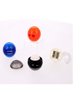 SSC409,Ascutitoare Strigo SSC409, 2 dimensiuni cu radiera de sters si capac, 4 culori 2