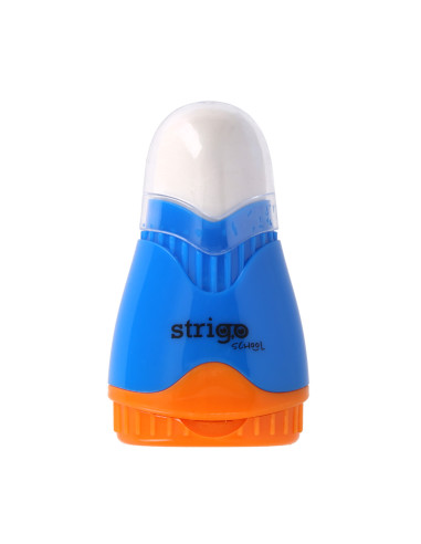 SSC388,Ascutitoare Strigo SSC388, 2 orificii, cu radiera de sters si cu capac