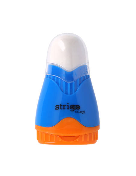 SSC388,Ascutitoare Strigo SSC388, 2 orificii, cu radiera de sters si cu capac