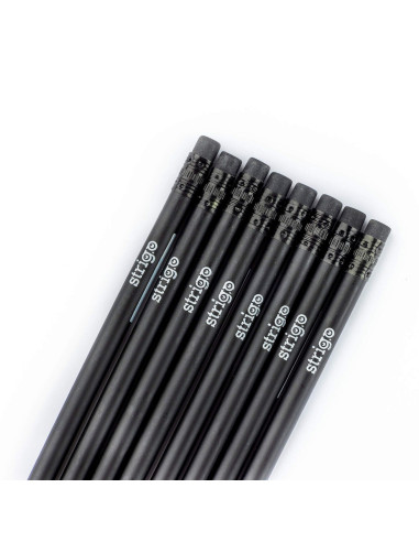 BE02,Creioane Strigo BE02 HB cu radiera de sters, 36 bucati